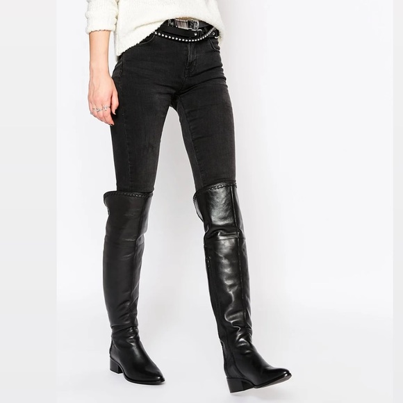 Zara Shoes - Zara Leather Over the knee Boots